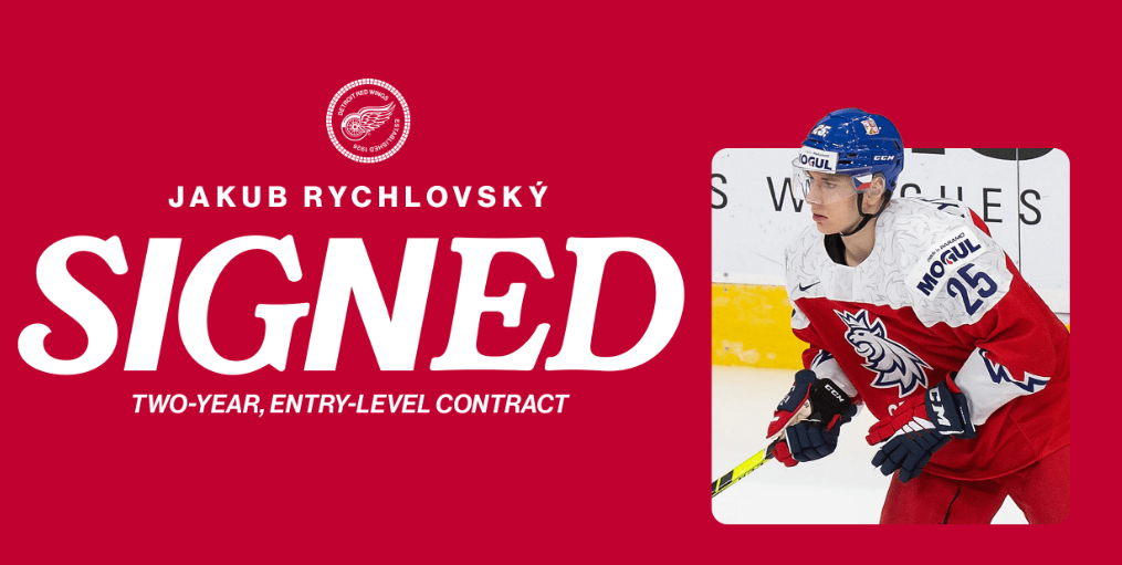 Detroit Red Wings signerer den tsjekkiske stigende stjernen Jakub Rychlovsky